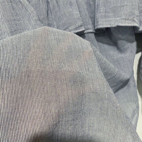 Anthro Mave Women's Blue Stripped Pull Over Ruffled Sleeves XS P Boho Preppy - Picture 3 of 10